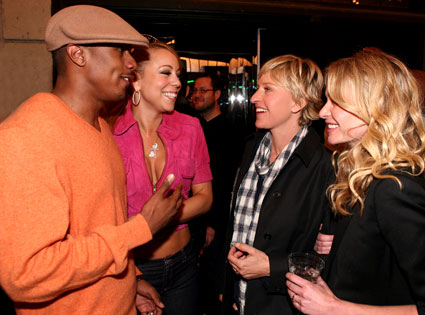 Nick Cannon, Mariah Carey, Ellen Degeneres, Portia de Rossi Nick Cannon, Mariah Carey, Ellen Degeneres, Portia de Rossi